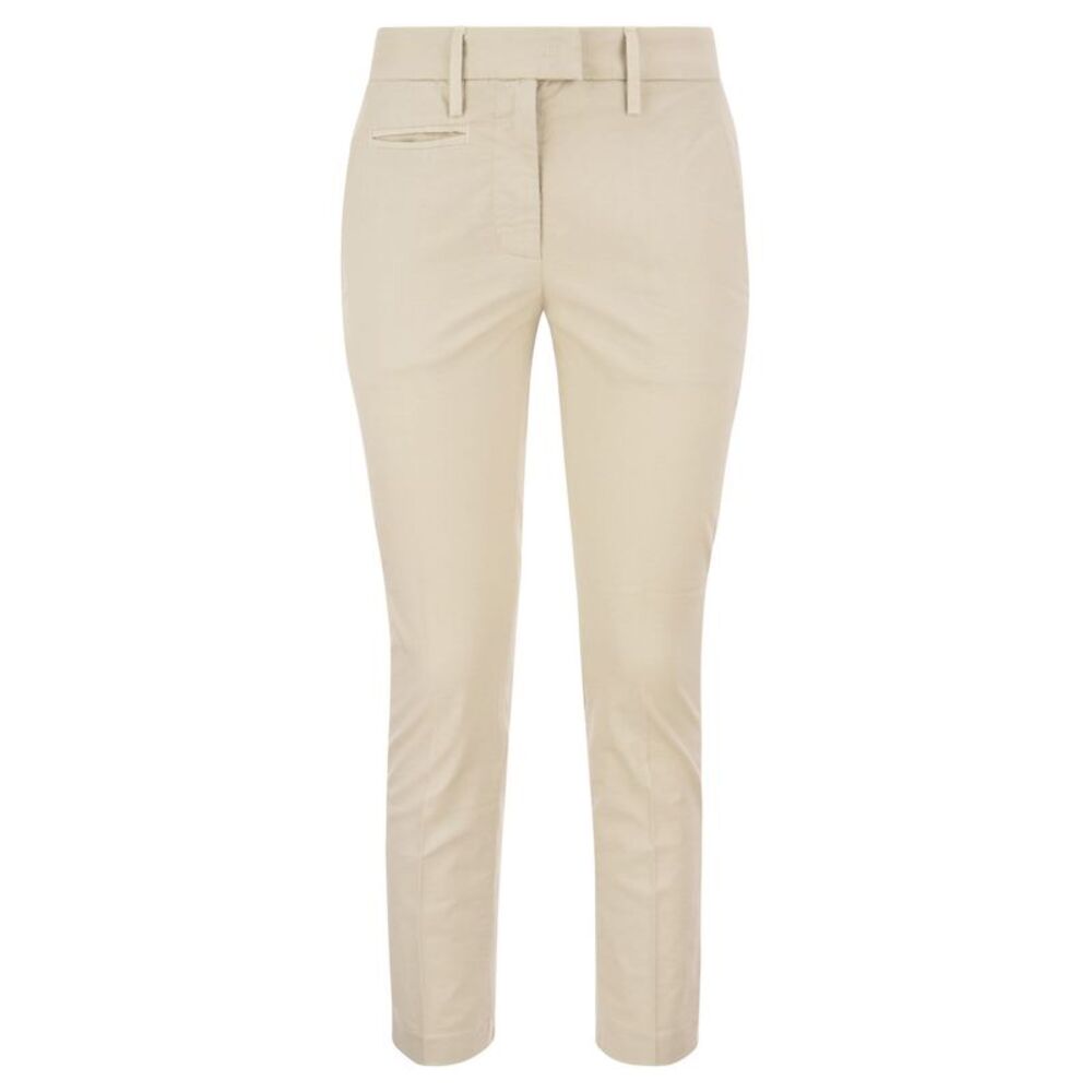 Dondup Women Perfect - Slim-Fit Cotton Gabardine Trousers